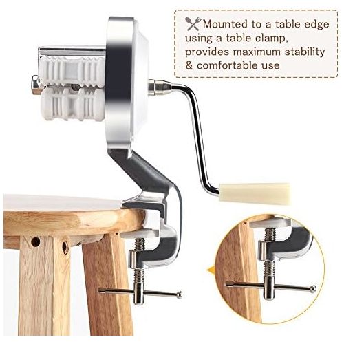  [아마존베스트]Zerodis Pasta Manufacturer Machine Aluminum Alloy Hand Operated Noodle Press Machine Kitchen Food Handmade Equipment