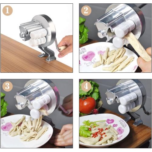  [아마존베스트]Zerodis Pasta Manufacturer Machine Aluminum Alloy Hand Operated Noodle Press Machine Kitchen Food Handmade Equipment