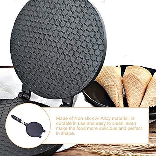  [아마존베스트]Zerodis Aluminium Alloy Gas Non-Stick Waffle Iron Cake Frying Pan Spring Roll Shape Household Kitchen Baking Tool