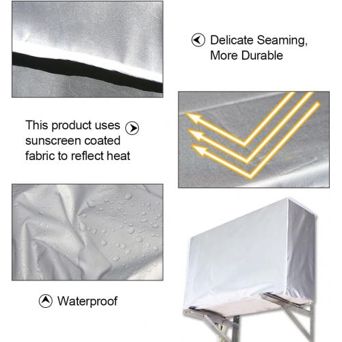  [아마존베스트]Zerodis Outdoor Air Conditioning Cover Waterproof Air Conditioning Dust Cover for Home (80 x 28 x 54 cm)