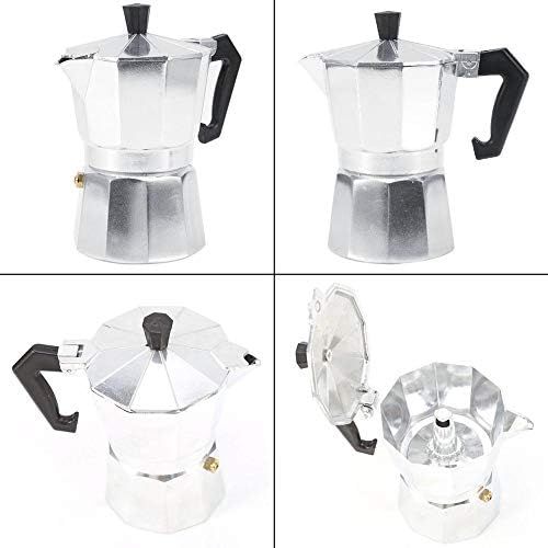  [아마존베스트]Zerodis Drip Jug, Coffee Kettle, for 3/6/9/12 Cups, Aluminium, Coffee Pot, Espresso, Stainless Steel, for Coffee Pouring, 150 ml, 3 Cups