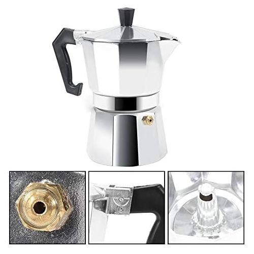  [아마존베스트]Zerodis Drip Jug, Coffee Kettle, for 3/6/9/12 Cups, Aluminium, Coffee Pot, Espresso, Stainless Steel, for Coffee Pouring, 150 ml, 3 Cups