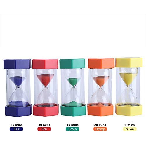  [아마존베스트]Zerodis Colourful Sand Timer Glass Hourglass 3/10/20/30/60 Minutes Timer Clock Home Office Decor Gift (10 Mins Green)