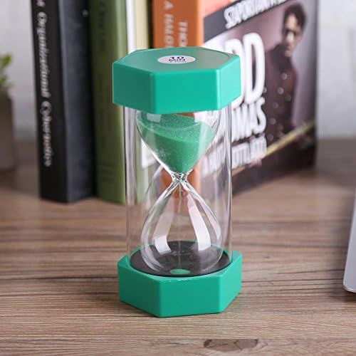  [아마존베스트]Zerodis Colourful Sand Timer Glass Hourglass 3/10/20/30/60 Minutes Timer Clock Home Office Decor Gift (10 Mins Green)