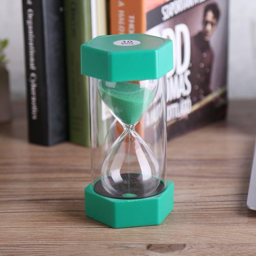  [아마존베스트]Zerodis Colourful Sand Timer Glass Hourglass 3/10/20/30/60 Minutes Timer Clock Home Office Decor Gift (10 Mins Green)