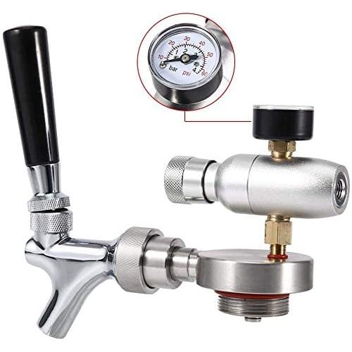  [아마존베스트]Zerodis CO2 Injector Spears Tap Stainless Steel Beer Spear Tap Dispenser Kit for 2L / 3.6L / 5L Mini Keg Beer Growler