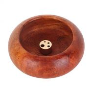 인센스스틱 Zerodis Incense Holder, Vietnamese Mini Round Incense Stick Buddhist Supplies Bowl Shape Incense Holder for Home Office Decoration(Rosewood)