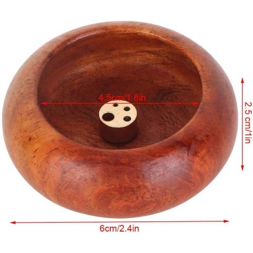  인센스스틱 Zerodis Incense Holder, Vietnamese Mini Round Incense Stick Buddhist Supplies Bowl Shape Incense Holder for Home Office Decoration(Rosewood)