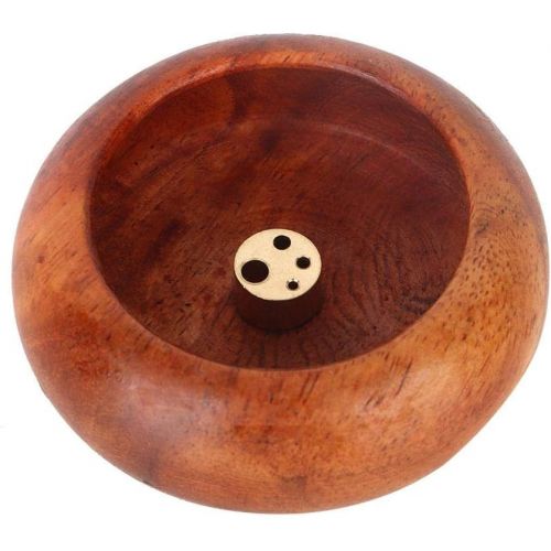  인센스스틱 Zerodis Incense Holder, Vietnamese Mini Round Incense Stick Buddhist Supplies Bowl Shape Incense Holder for Home Office Decoration(Rosewood)