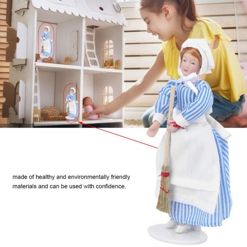  Zerodis Dollhouse Dolls 1 12 Scale Miniature Porcelain Ceramic Doll People Model Ornament Chef Man Servant Dollhouse Accessories(#3)