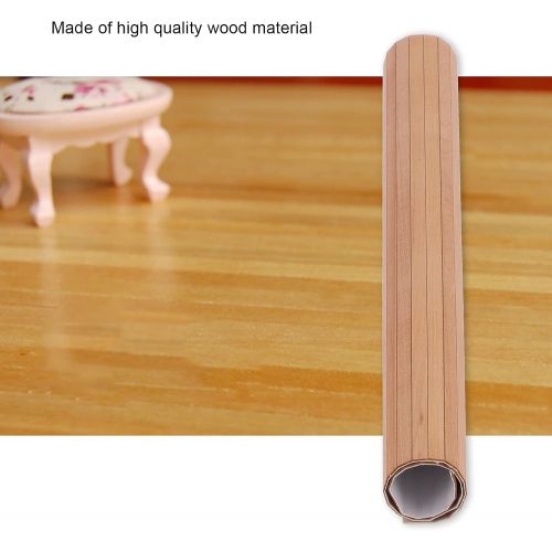  Zerodis Dollhouse Wood Floorboard, 1:12 Miniature Simple Elegant Wood Strip Flooring Doll House Decoration Accessory for Kids