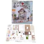 Zerodis DIY Boutique Paris Cottage, Wooden Handmade Miniature Creative Room Perfect with LED Lights Music Movement Dollhouses