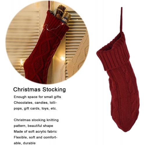  Zerodis Christmas Stocking, Christmas Tree Stocking Elastic Large Beautiful Soft for Doors for Wall for Fireplace
