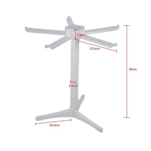  Zerone Teigtrockner fuer Nudelteig, Kunststoff, zusammenklappbar, mit 5 Stangen, zum Trocknen von frischen Nudeln, Spaghetti Tagliatelle, Fettuccines