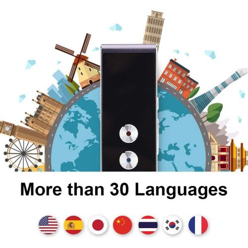  [아마존베스트]Zerone T8 Smart Language Translator, 2.4G Bluetooth Real Time Multi-Language Voice Translator Device Support Chinese English French Japanese Spanish Russian Romania for Learning Travel Me