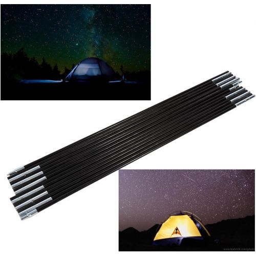  Zerone 2Pcs Outdoor Camping Tent Pole Rod, Aluminum Alloy Lightweight Adjustable Awnings Tent Tarp Replacement Kit