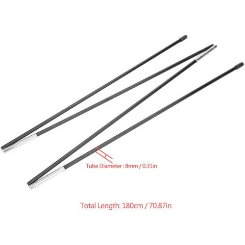  Zerone Aluminum Tent Poles for Tarp, One Has Two Sections, Adjustable Tarp Poles for Camping Backpacking,180 Height,Lightweight Replacement Tent Poles