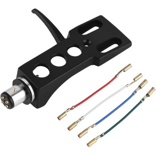  Visit the Zerone Store Phono Headshell with Lead Wires, Universal LP Turntable Phono Headshell Mount Replacement with Lead Wires