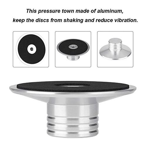  Zerone Record Weight Clamp LP Vinyl Turntables Metal Disc Stabilizer for Player, CD Player, Chassis, Speakers Reolacemnet (Black)(Silver)