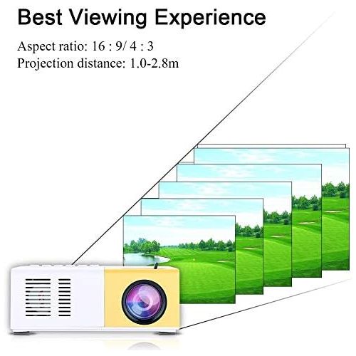  Zerone Mini Stylish Portable Home Theater, LED Projector with Native Resolution 320 x 240 Pixels HDMI VGA Multimedia Player Home Theater for Home Entertainment(59.99)