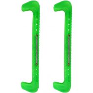 Zerone Figure Ice Skate Guards, 1 Pair Ice Hockey Skate Blade Guards Covers with Adjustable Spring (Green)