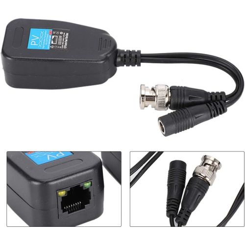  [아마존베스트]Zerone 1 Pair Passive CCTV Coax BNC Video Power Balun Transceiver to RJ45 Connector, Compatible with HD-CVI, HD-TVI, HD-AHD Signals, NTC, PAL, and SECAM Video Formats Support