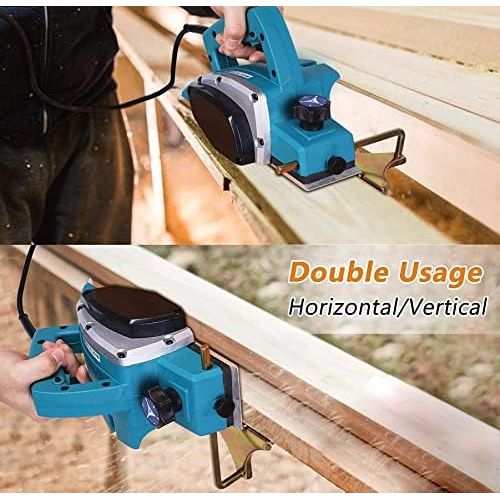  [아마존베스트]Zerone Electric Wood Planer, 1000W 3-1/4-Inch Portable Wood Planer Tool with16,000Rpm Adjustable Depth Handheld Plane for Hardwood Carpenter Woodcarver