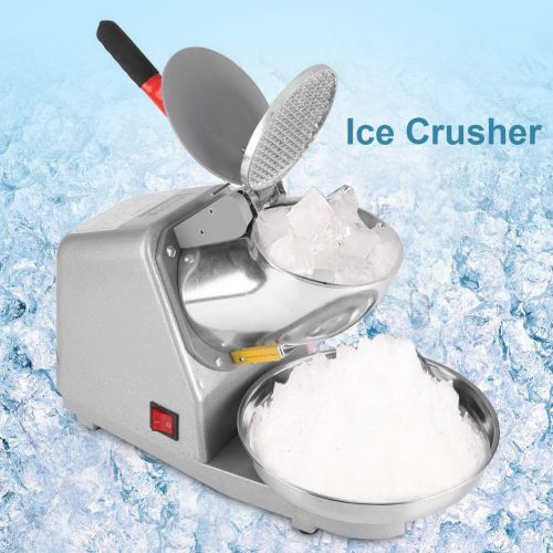  [아마존베스트]Zerone Electric Ice Shaver, Dual Blades Snow Cone Maker 187 lbs/hr for Commercial Use Home Coffee Shop Restaurant