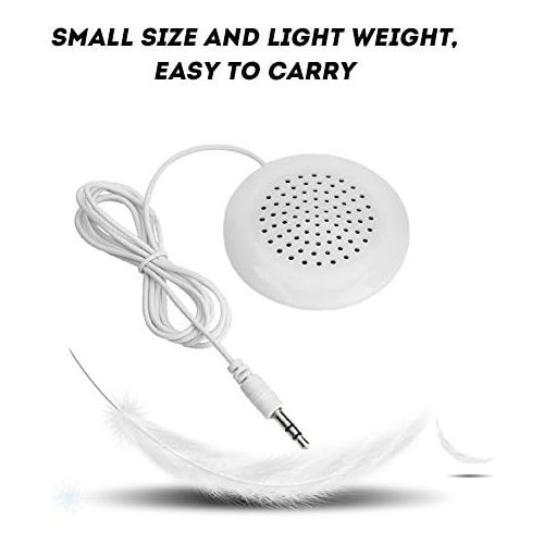  [아마존베스트]Zerone Mini 3.5mm Portable Speaker DIY CD Portable Speaker MP3 Player White