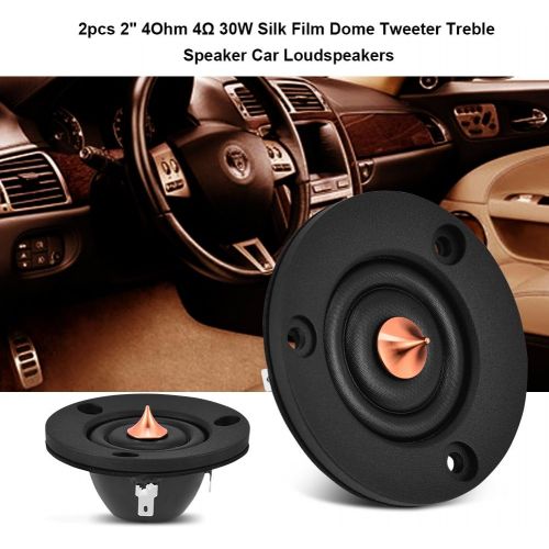  Zerone 1 Pair Car Speakers 30 Watt Composite Dome Tweeters High Speakers Hello Stereo Heavy Bass