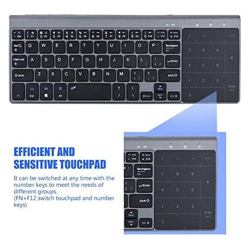  [아마존베스트]Zerone Mini Keyboard Wireless 2.4 Ghz Numeric Keyboard Portable Ultrasotic Mouse Combo for PC Laptop Smart TV HTPC Windows Android