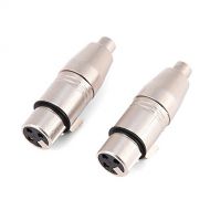 [아마존베스트]Zerone 2pcs 3-Pin XLR Female to RCA Female Adapter Audio Microphone Mic Connector XLR to RCA Converter Gender Changer Adapter