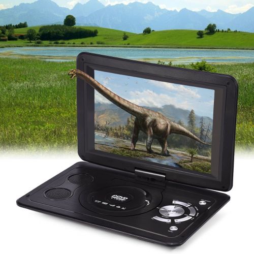  Zerone 13.9inch HD Portable DVD Player, MP3CDTV Player with Swivel Screen Built-in Rechargeable Battery Supported SD Card and USB Direct Play (US Plug 110-240V)