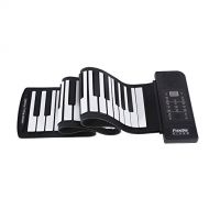 Zerone Portable 61 Keys Rollup Piano, Standard Soft Flexible Foldable Piano Electronic Piano Keyboard with External Power Adapter for Children Beginner