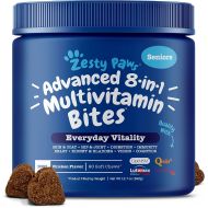 [아마존 핫딜]  [아마존핫딜]Zesty Paws Senior Advanced Multivitamin for Dogs - Glucosamine Chondroitin for Hip & Joint Arthritis Relief - Dog Vitamins & Fish Oil for Skin & Coat - Curcumin, Digestive Enzymes,