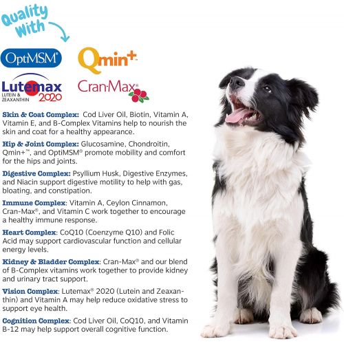  [아마존 핫딜]  [아마존핫딜]Zesty Paws Senior Advanced Multivitamin for Dogs - Glucosamine Chondroitin for Hip & Joint Arthritis Relief - Dog Vitamins & Fish Oil for Skin & Coat - Curcumin, Digestive Enzymes,