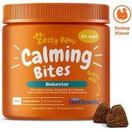 [아마존 핫딜] [아마존핫딜]Zesty Paws Calming Bites for Dogs - Anxiety Composure Relief with Suntheanine - for Dog Stress & Separation Aid in Fireworks, Thunder + Chewing & Barking