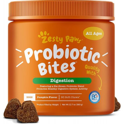  [아마존핫딜][아마존 핫딜] Zesty Paws Probiotic for Dogs - with Natural Digestive Enzymes + Prebiotics & Pumpkin - for Diarrhea & Upset Stomach Relief + Gas & Constipation - Allergy & Immune + Hot Spots
