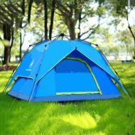Zhangzefang 3-4 Persons Tent One Room Pop Up Tent Well-Ventilated Waterproof Windproof Ultraviolet Resistant Foldable Tent for Hiking