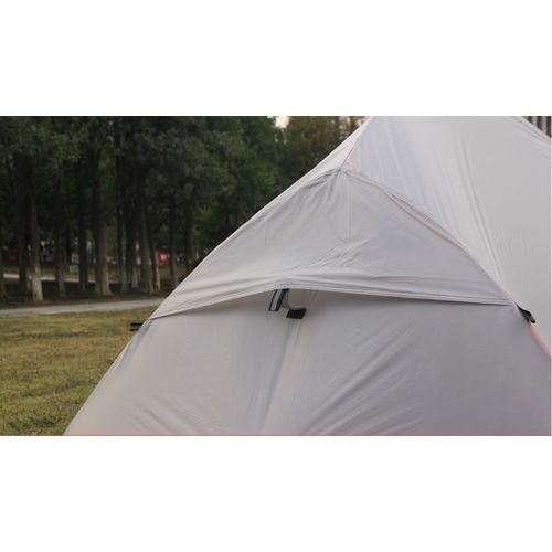  Zhangzefang Tent Outdoor Nylon Coated Double Double Aluminum Rod Rain Storm Camping Tent Single Pole Ultra Light ZXCV