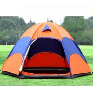 Zhangzefang Outdoor Multi-Player Hexagon Camping Tent, Quick Manual Construction of 3-5 Large People Tent ZXCV