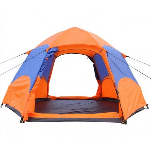  Zhangzefang Outdoor Multi-Player Hexagon Camping Tent, Quick Manual Construction of 3-5 Large People Tent ZXCV