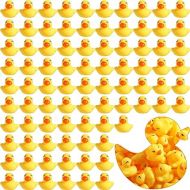 300 Pcs Rubber Ducks Bath Toy, Float Squeak Mini Yellow Ducks, Tiny Baby Shower Rubber Ducks, Preschool Bathtub Toy Pool Toy for Party Supplies Shower Birthday, Yellow (1.57 x 1.57 x 1.18 Inch)