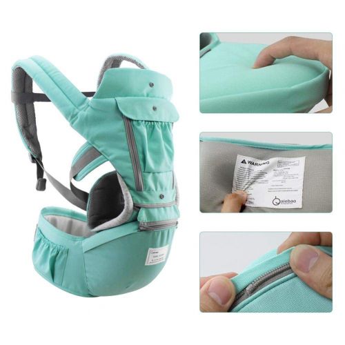  Zhanwang17 Baby Carrier，Ergonomic Baby Carrier All Carry with Hip Seat 360 Positions Award-Winning Ergonomic Child Seats， 0-3 Years Old