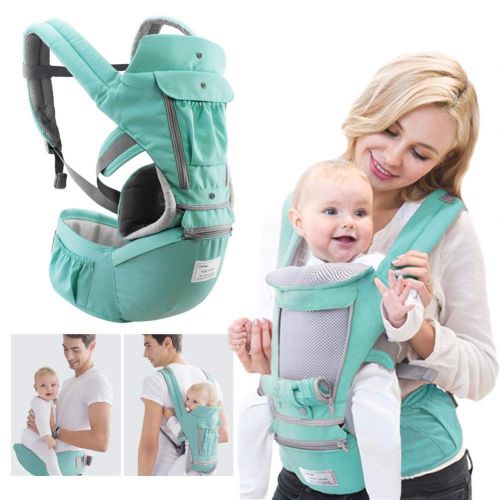  Zhanwang17 Baby Carrier，Ergonomic Baby Carrier All Carry with Hip Seat 360 Positions Award-Winning Ergonomic Child Seats， 0-3 Years Old