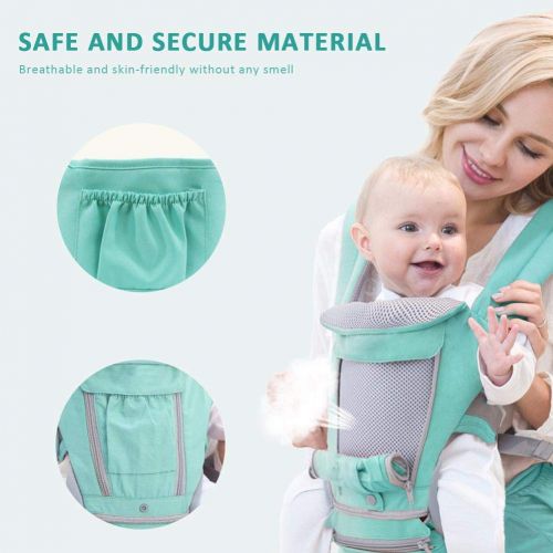  Zhanwang17 Baby Carrier，Ergonomic Baby Carrier All Carry with Hip Seat 360 Positions Award-Winning Ergonomic Child Seats， 0-3 Years Old