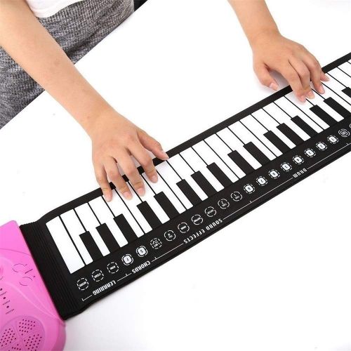  Zhao Xiemao Keys Portable Roll up Piano Portable 49 Keys Flexible Roll Up Piano Electronic Soft Keyboard Piano Silicone Rubber Keyboard ABS Plastic for Beginners