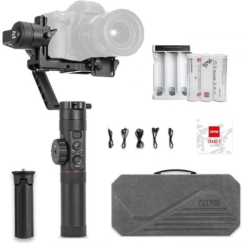  Zhiyun Crane 2 [Official] Handheld Gimbal Stabilizer for DSLR &Mirrorless Camera Like Sony A7M3 A7R3 A7 III A9 Nikon D850 Panasonic S1 GH5s Canon 5D4 5DIV 5DIII 5D3 EOS R