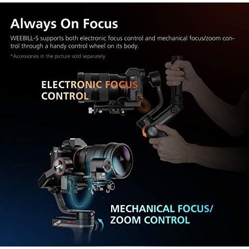  zhi yun Weebill S 3-Axis Handheld Gimbal Stabilizer for Mirrorless and DSLR Camera for Canon 5DIV 5DIII EOS R Sony A7M3 A7R3 A7 III A9 Panasonic S1 GH5s Nikon Z6,Improved Motor Tha