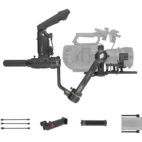  Zhiyun Crane 3S Pro Kit 3 Axis Gimbal Stabilizer for Mirrorless DSLR Cinema Cameras Camcorder for Sony Canon Panasonic Nikon Camera, Blackmagic 6K 4K, Modular Design, Max Payload 6
